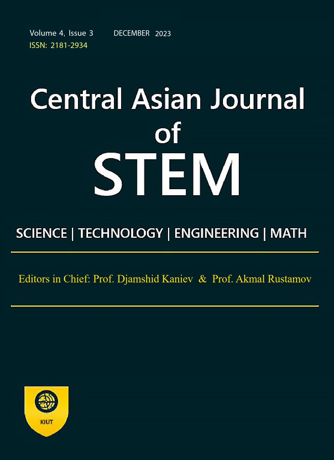 					View Vol. 4 No. 3 (2023): Central Asian Journal of STEM
				